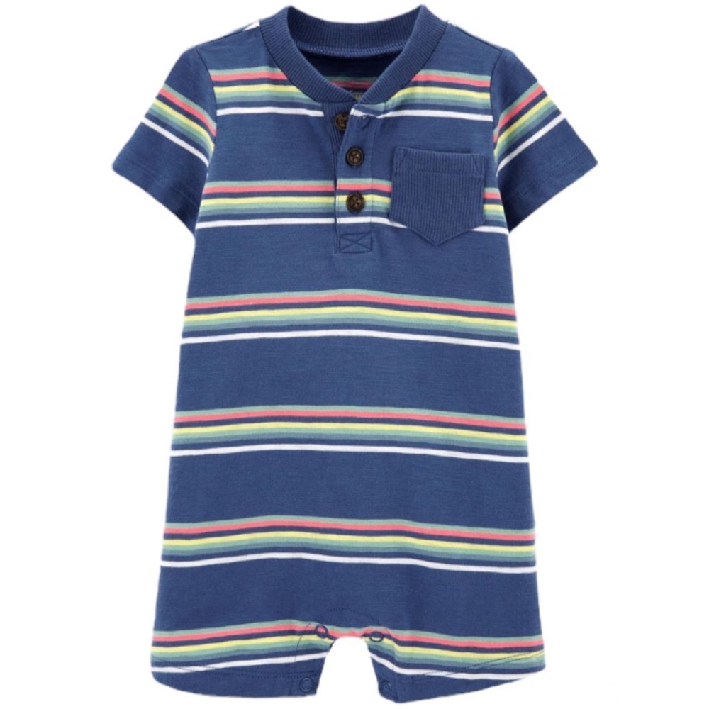 Carter’s Baby Boy Striped Cotton Romper